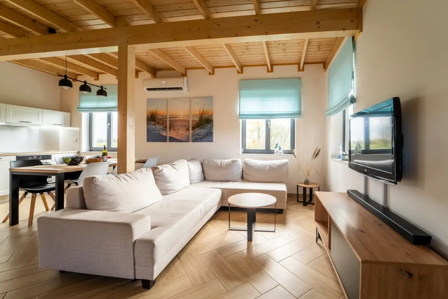 Wnętrze domku letniskowego Morze Tu w Stegnie